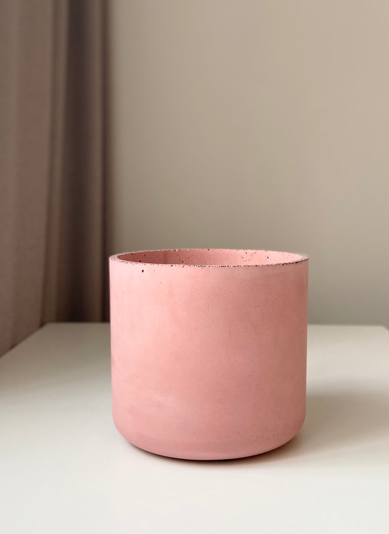 Pink Concrete flower pot