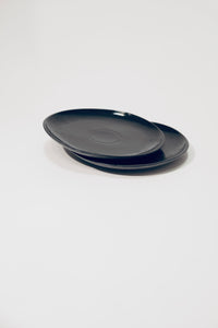 Plate set of 2, Dark grey