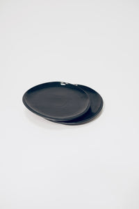 Plate set of 2, Dark grey